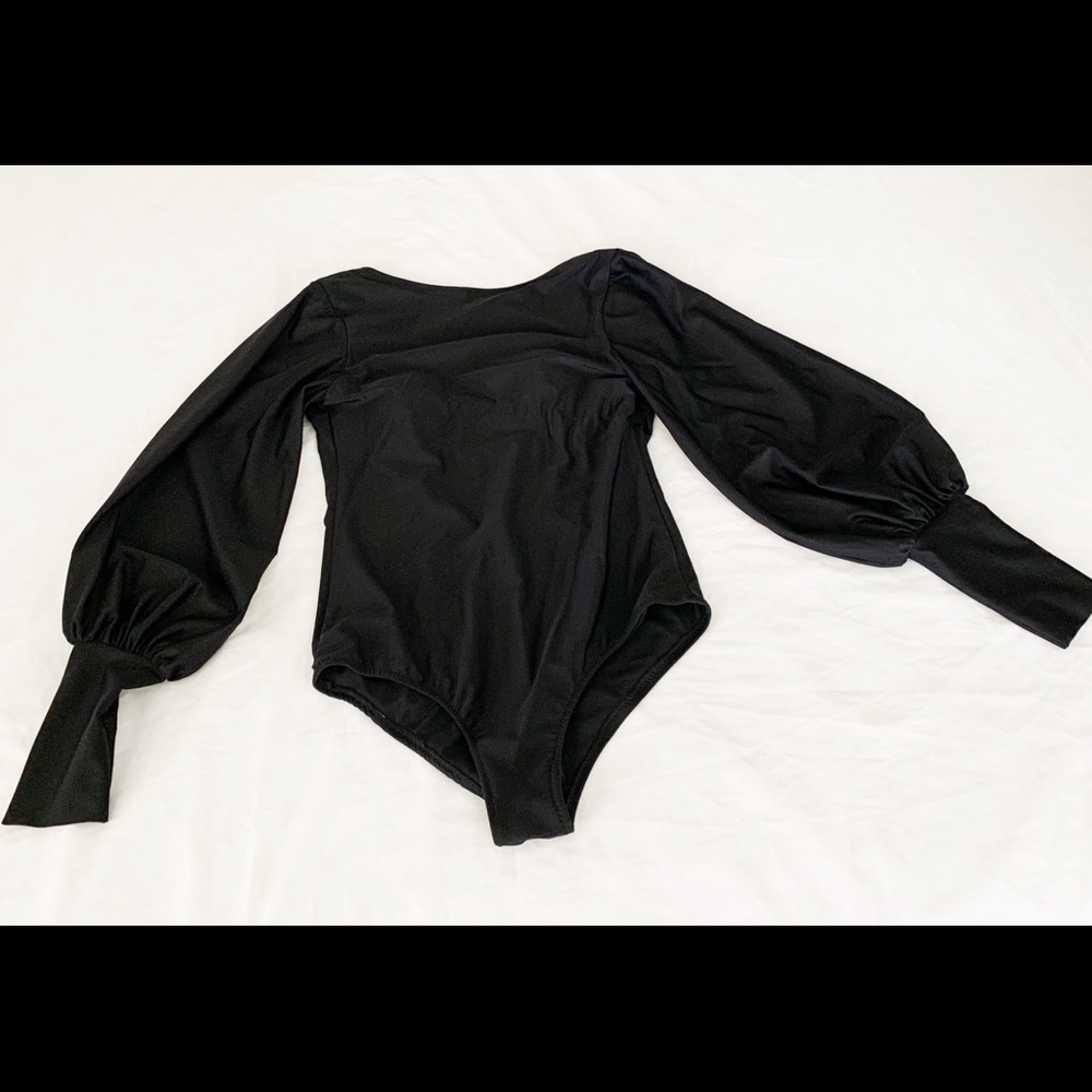 Black, Backless maillot/bodysuit, Boho, Elegant